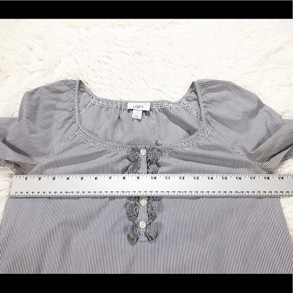 Ann Taylor Loft black white striped tunic size XS - Picture 4 of 6